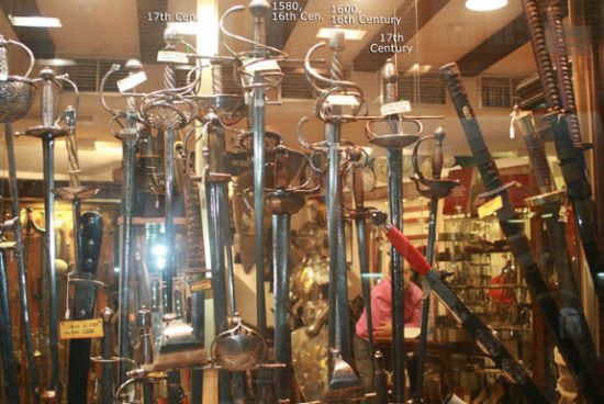 Rapier swords in Toledo Spain