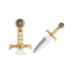 Highlander Medieval Claymore Dagger Gold