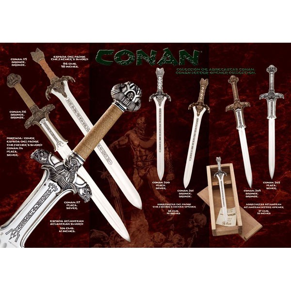 Official Marto of Toledo Collectors Item Conan The Atlantean Sword in Silver 