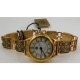 Damascene Gold Geometric Square Link Watch