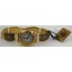 Damascene Gold Star Rectangle Link Watch